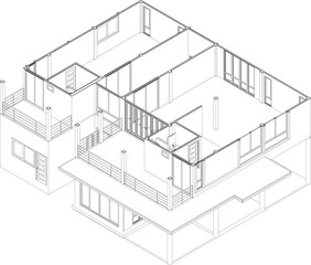 3D illustration of residential project