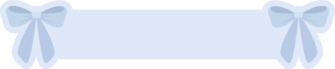 Cute Ribbon Page Header Bow Title Box Vintage Label Text Box