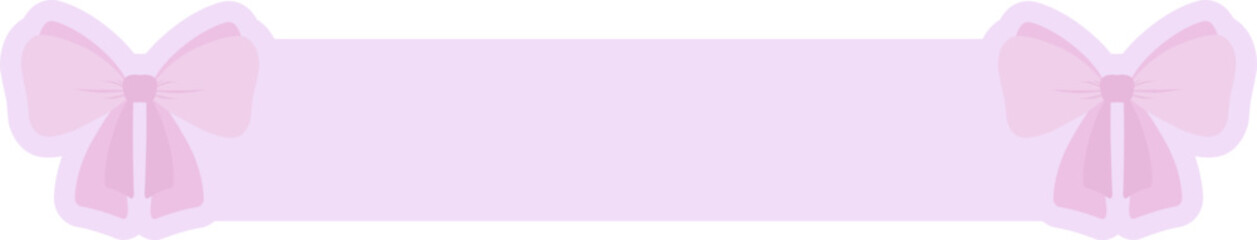 Cute Ribbon Page Header Bow Title Box Vintage Label Text Box