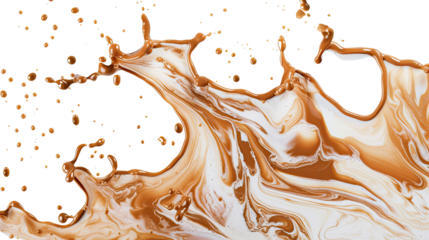 Coffee splash on a transparent background