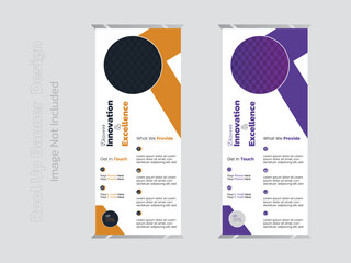 unique and eye catching roll up banner design and template 