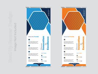 unique and eye catching roll up banner design and template 