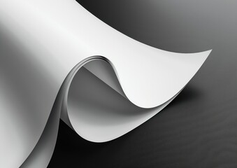 Fototapeta premium Abstract White Paper on a Black Background