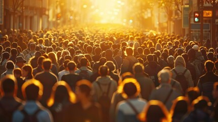 Sunset Crowd Commute