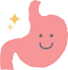 健康・元気な胃　手書き風のキャラクター