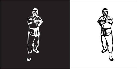  IIlustration Vector graphics of martial art icon