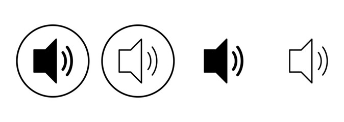 Speaker icon set. volume icon vector. loudspeaker icon vector. sound symbol