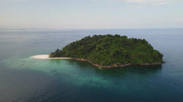 The aerial view of Tunku Abdul Rahman Marine Park in Malaysia