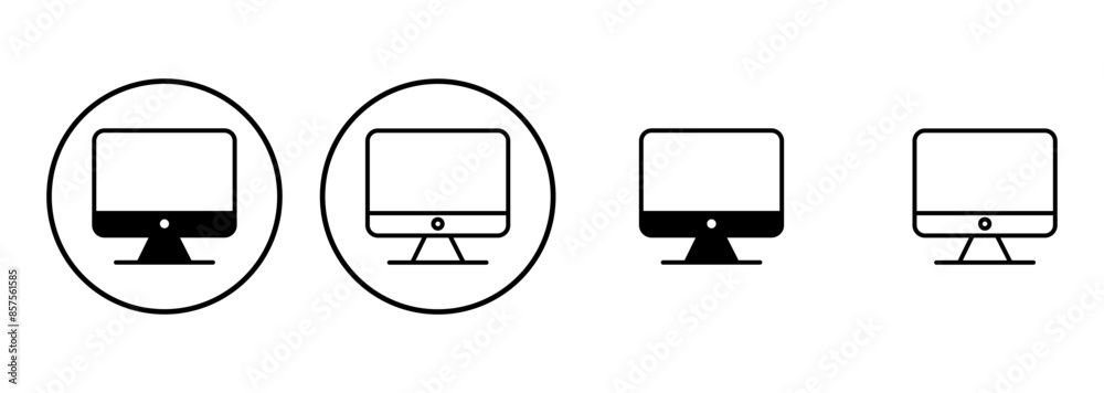 Wall mural Computer icon set. computer monitor icon vector.