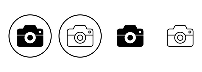 Camera icon set. photo camera icon. camera photography icon.