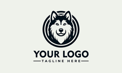 Husky Vector Logo Embrace the Wolf-Like Ancestors, Siberian Spirit, and Iconic Husky Gaze with the Enchanting Husky Vector Logo Symbolize Friendship, Sledding Adventures, and the Unwavering Spirit