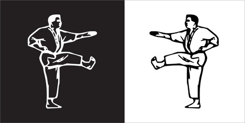  IIlustration Vector graphics of martial art icon