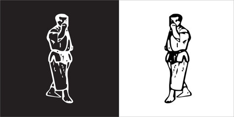  IIlustration Vector graphics of martial art icon