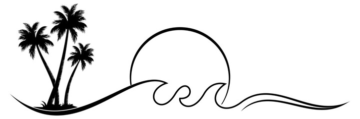 palm trees on the beach 