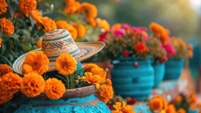 Vibrant floral jubilee, merry feria de las flores, blossoms - rejoicing in the lively celebration of Colombia's flower festival, where vibrant blossoms paint the town with beauty and joy.