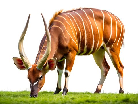 The bongo is a large antelope found in the forests of central africa. it is a shy and elusive animal and is not often seen by humans.