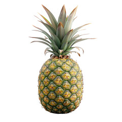 Obraz premium Whole pineapple at peak ripeness on a transparent background
