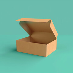 A Modern realistic empty box design for the product mockup and packaging with background