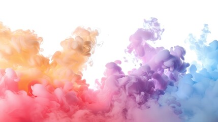 Fototapeta premium colored smoke isolated on white background