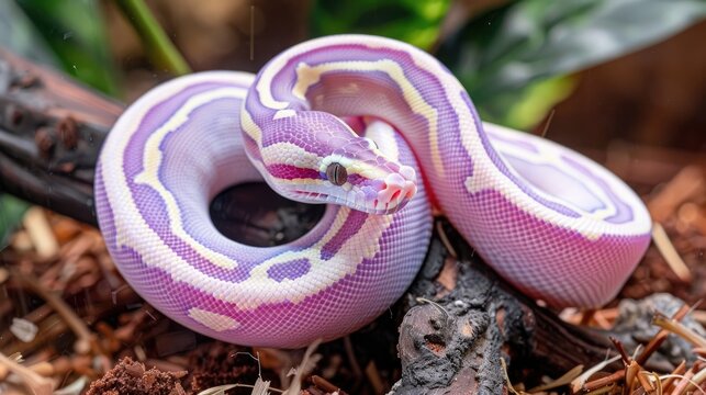 Ball python with lavender albinism
