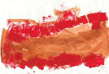 赤いしぶきの水彩素材