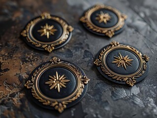 Retro badge with vintage typography and classic design, evoking nostalgia and charm