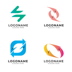 Fototapeta premium swap transfer logo icon set