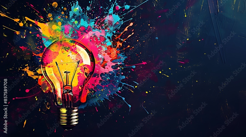 Poster bright idea in a burst of color