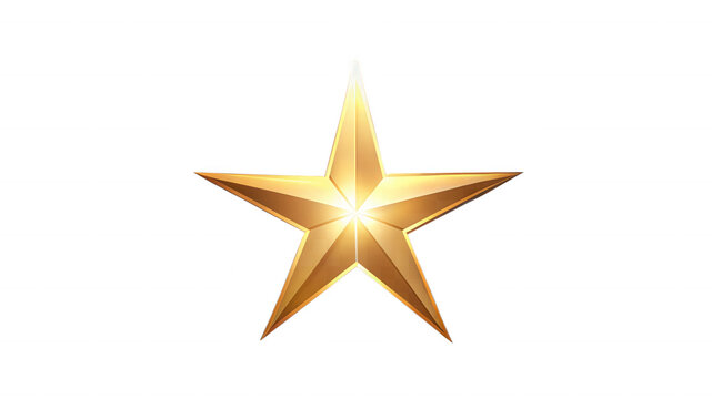 recommend clip art: gold star isolated on white background