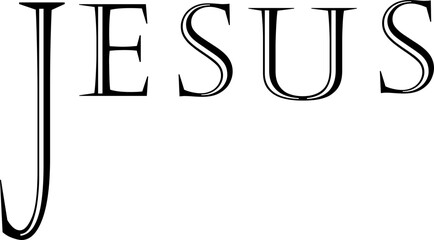 Jesus Text Design Typography Vector Image