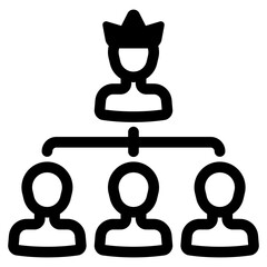 organizational hierarchy leadership icon
