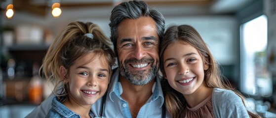 A family portrait capturing three generations smiling brightly, with their dentist standing proudly beside them, underscoring the importance of regular dental check-ups for all ages.