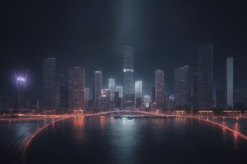 country skyline at night
