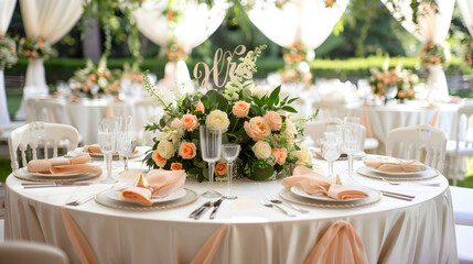 A Beautiful Outdoor Themed Wedding Decorations: Mr and Mrs Elegance Eternal