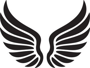 Wings of the silhouette vector image