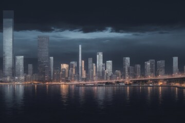 Obraz premium country skyline at night 