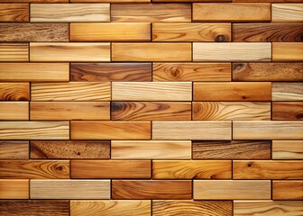 A Wooden Wall Made Of Different Types Of Wood In Various Shades Of Brown.