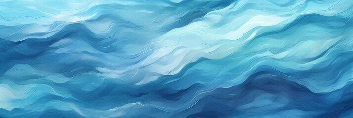 Abstract Ocean Waves in Shades of Blue Flowing Seamlessly