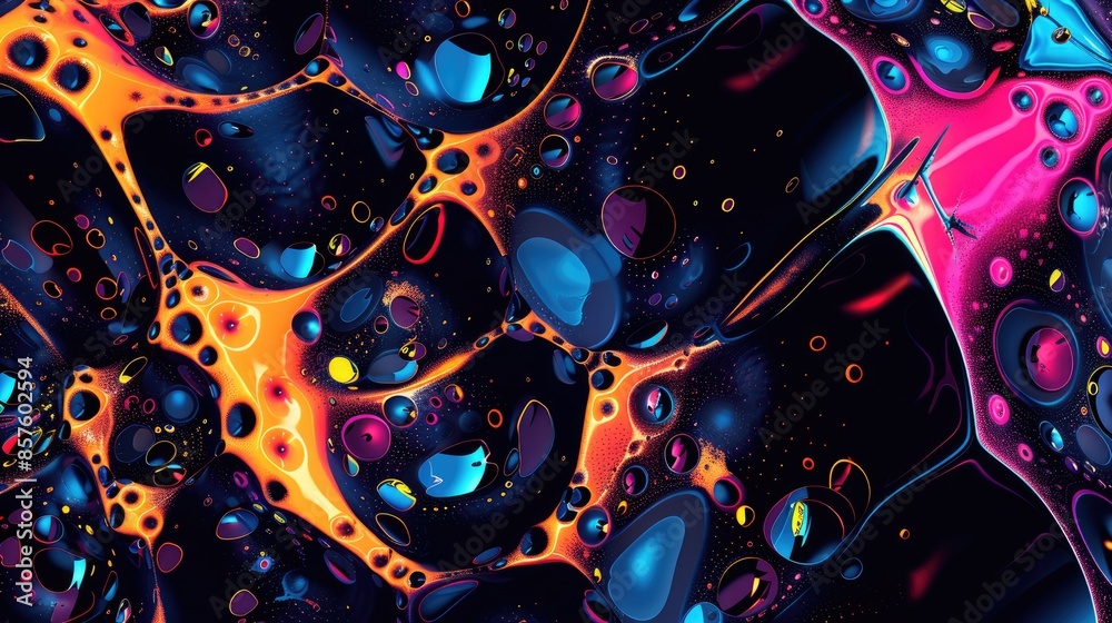 Fototapete 3d rendering of a colorful abstract organic structure aig51a.
