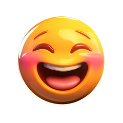 Fototapeta premium Laughing emoji expression