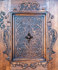 Medieval door with ornament