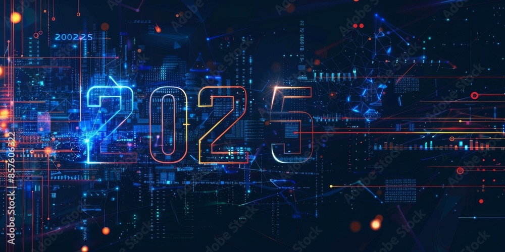 Poster In 2025, get a glimpse of the future with a stateoftheart circuitry display featuring futuristic tech and concepts. The design is cuttingedge and filled with advanced technology