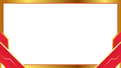 Red and gold frame certificate, banner template, geometric background suit for flyer, presentation