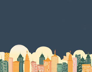 Fototapeta premium Starless night sky over the city at night