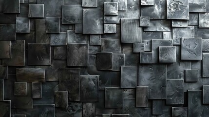 abstract background with irregular black squares 3 AI Generative