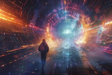 Illustrating time travel: captivating visuals of temporal journeys