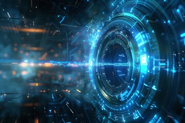 Obraz premium Visualizing teleportation devices: dynamic visuals of sci-fi tech