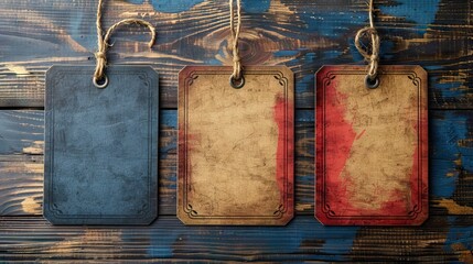 Abstrac vector old wooden sign on the wall AI Generative