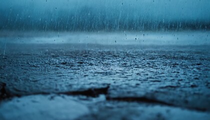 rain showers, heavy rainstorm in summer season, strong wind blowing in trees, bad weather and meteorology background, 4k uhd footage