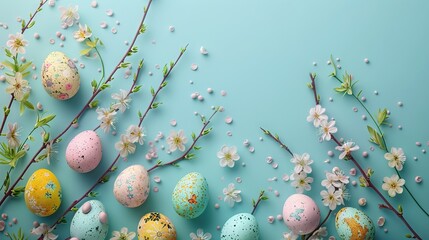 vector illustration with a plain background on an Easter day theme 2 AI Generative